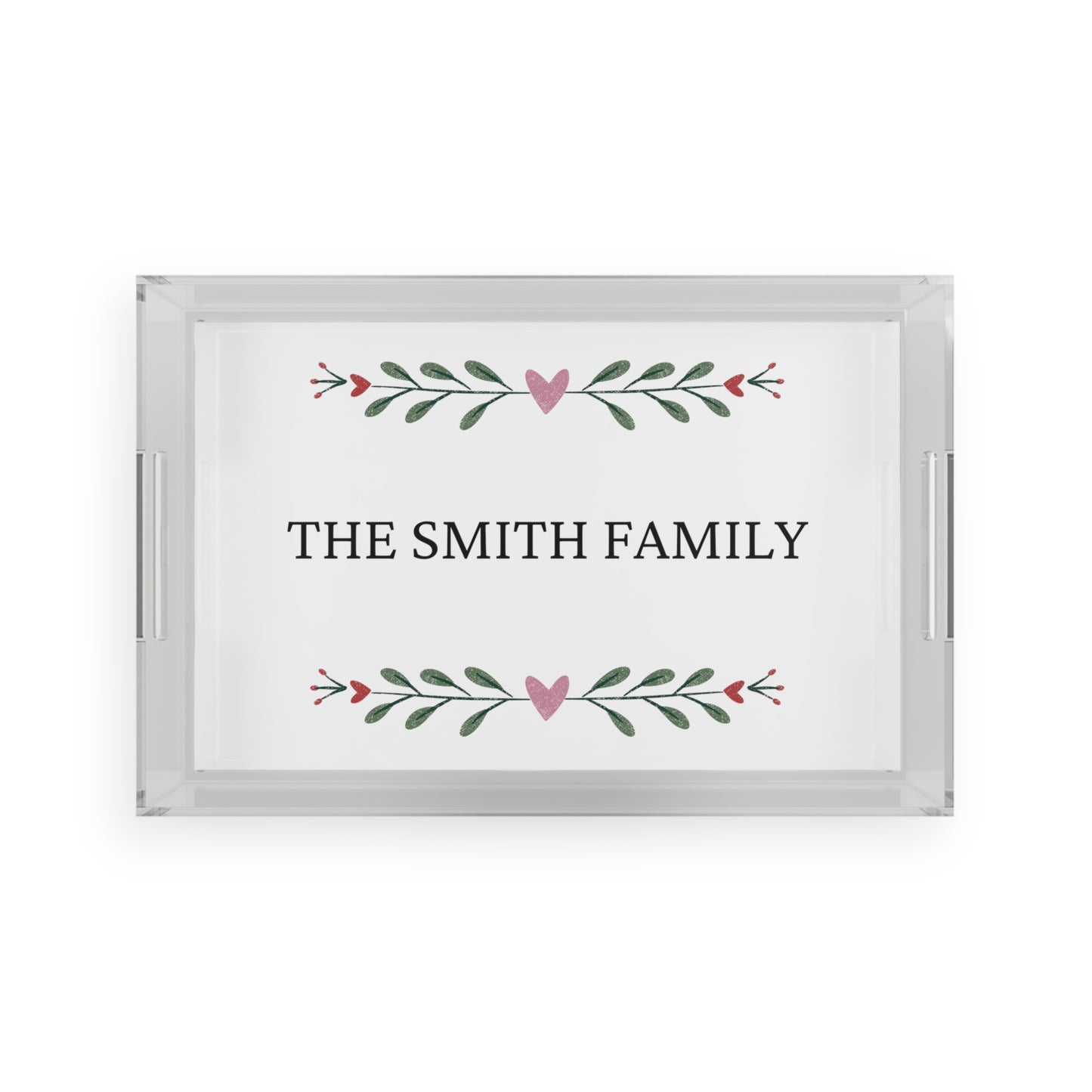 Acrylic Serving Tray Personalized Name 3