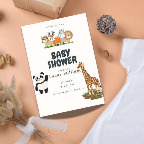 Baby Shower Invitation Card Digital Template 4