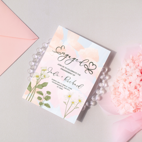 Engagement Invitation Card Digital Template 1