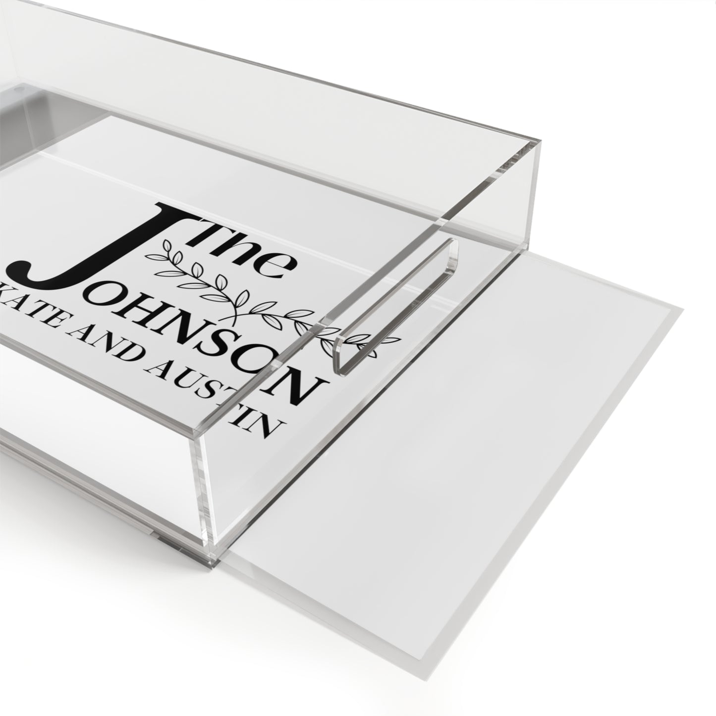 Acrylic Serving Tray Personalized Name 2