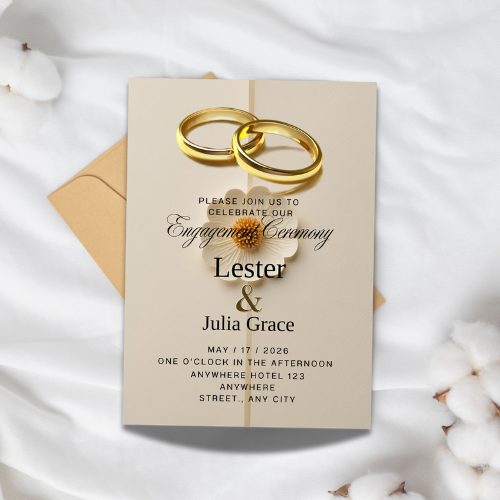 Engagement Invitation Card Digital Template 2