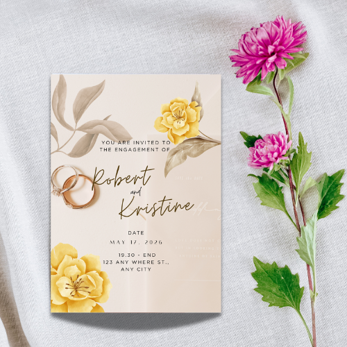 Engagement Invitation Card Digital Template 3
