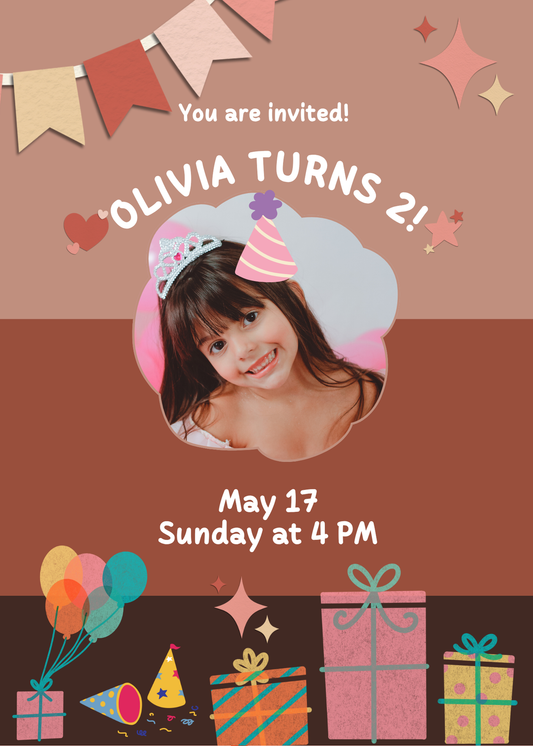 Birthday Invitation Card Digital Template 7