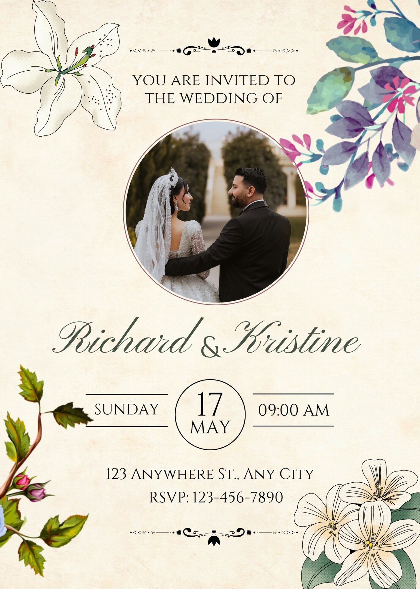 Wedding Invitation Card Digital Template 7