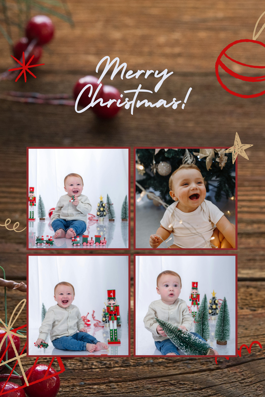 Christmas Card Custom Photo Digital Template 7