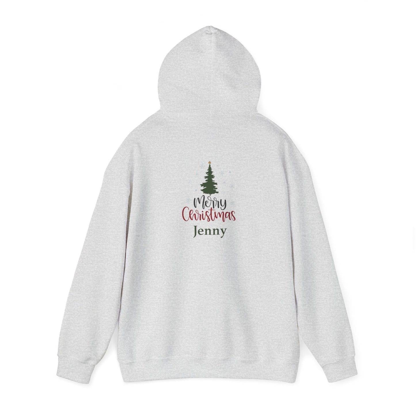 Unisex Heavy Blend Hooded Sweatshirt Christmas Design 2024 - Merry Christmas Tree with Custom Name