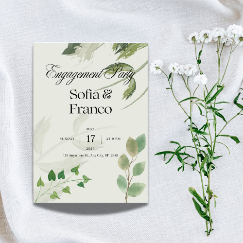 Engagement Invitation Card Digital Template 5