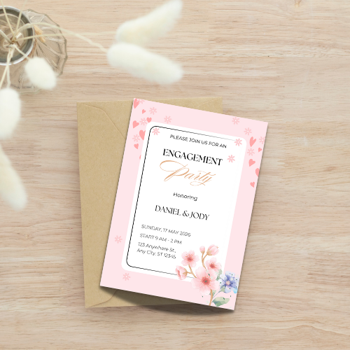 Engagement Invitation Card Digital Template 6