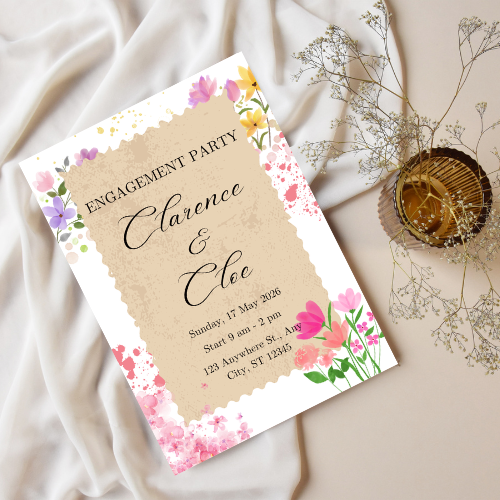 Engagement Invitation Card Digital Template 8