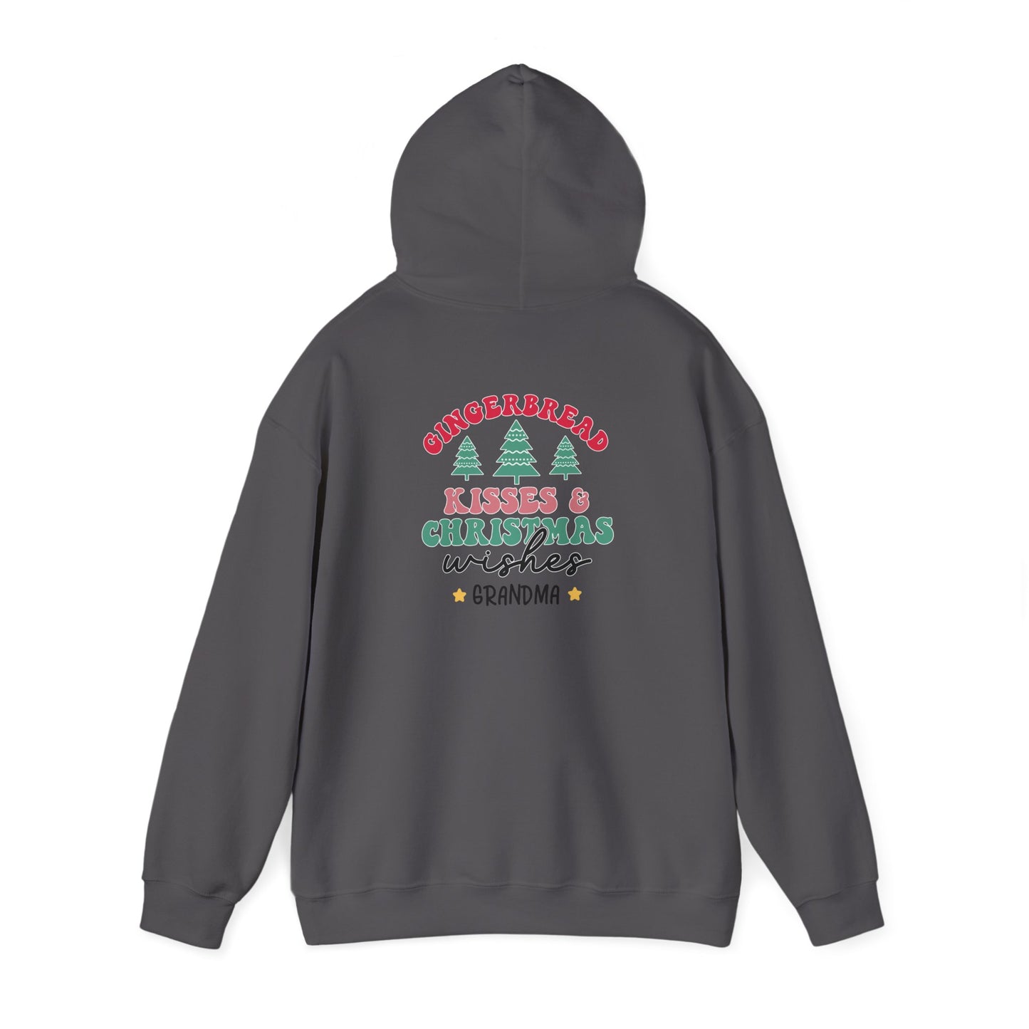 Unisex Heavy Blend Hooded Sweatshirt Kisses & Christmas Wishes Christmas 2024 with Custom Name