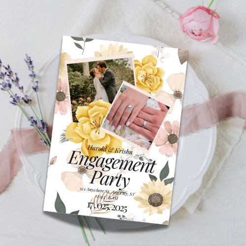 Engagement Invitation Card Digital Template 7