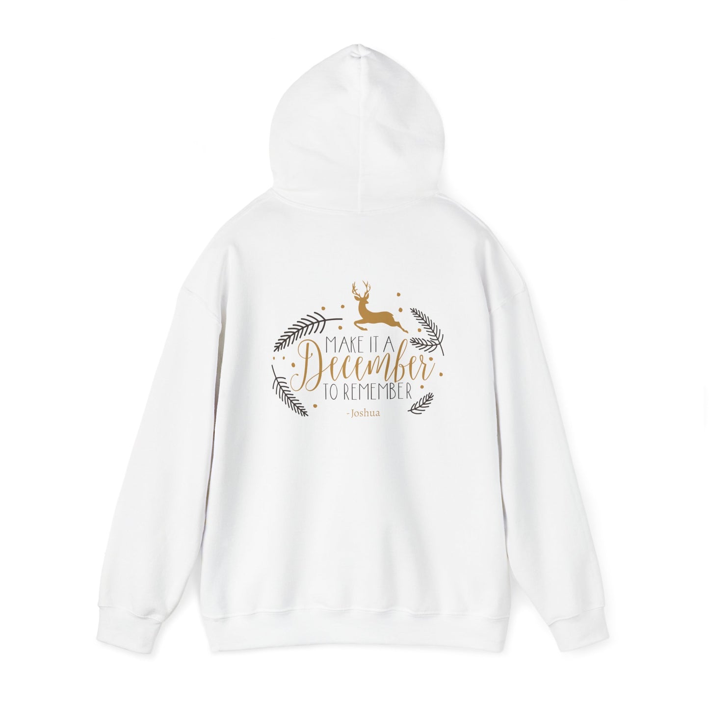 Unisex Heavy Blend Hooded Sweatshirt Christmas Design 2024 - December to Remember with Custom Name