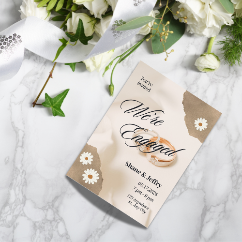 Engagement Invitation Card Digital Template 10