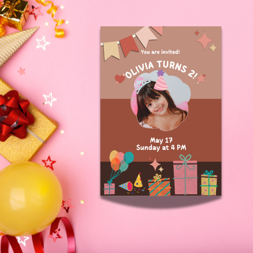 Birthday Invitation Card Digital Template 7