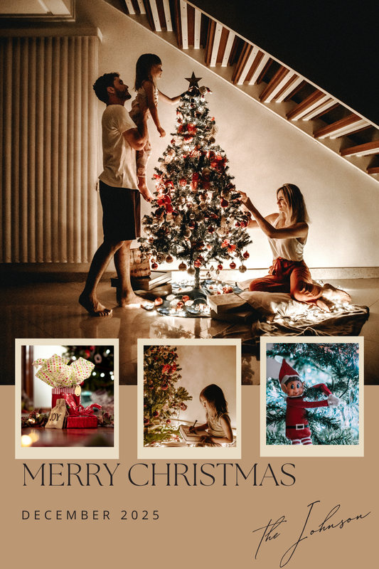 Christmas Card Custom Photo Digital Template 8