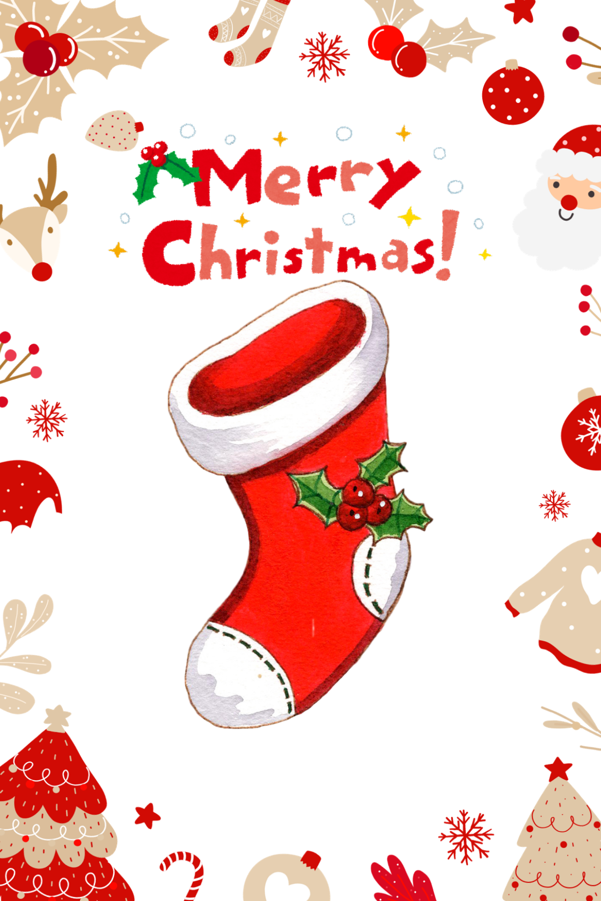 Christmas Card Digital Template 8