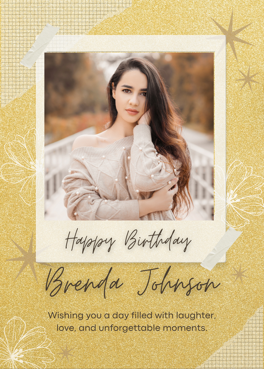 Birthday Card Digital Template 8