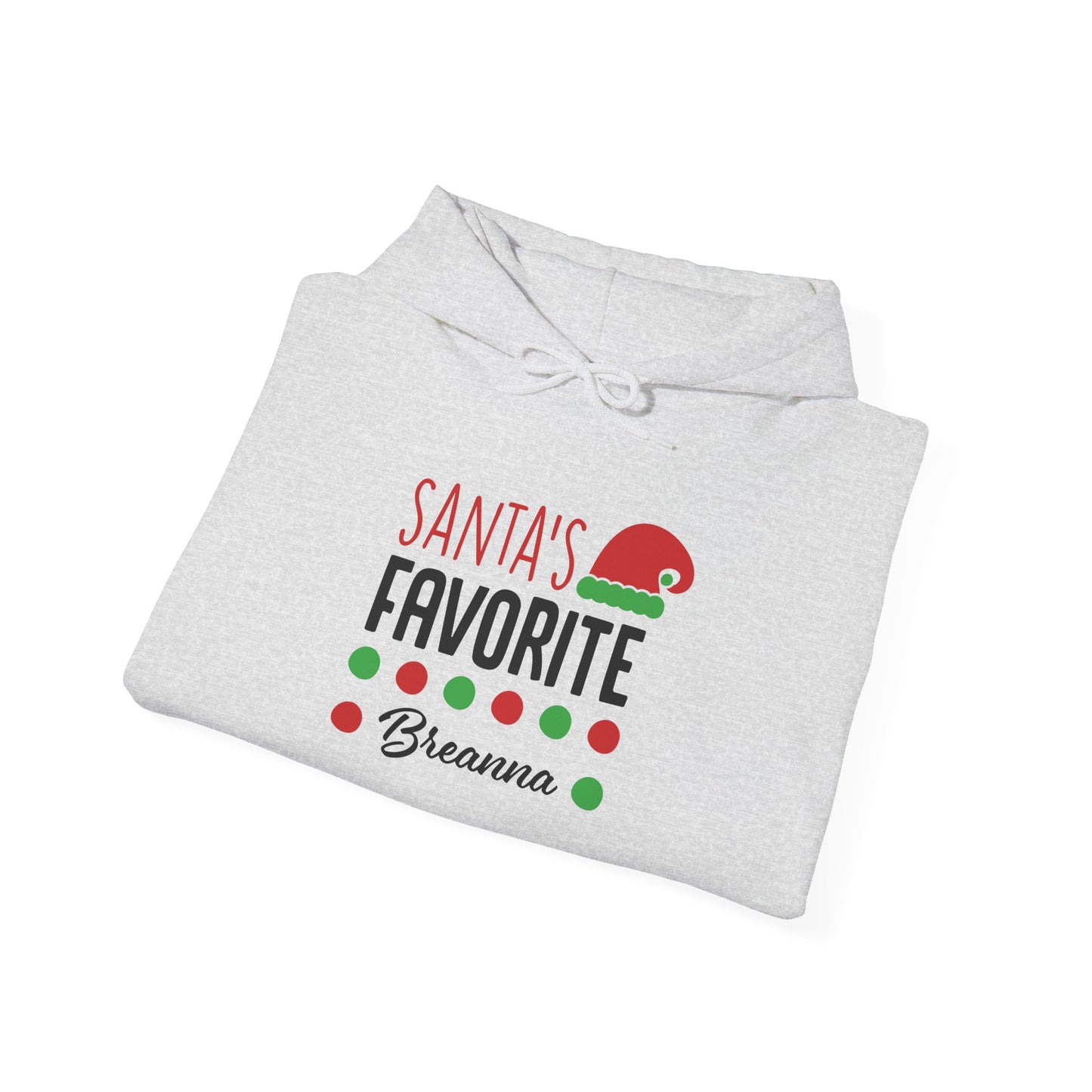 Unisex Heavy Blend Hooded Sweatshirt Christmas Design 2024 - Santa's Favorite with Custom Name