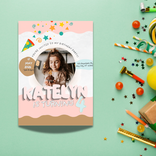 Birthday Invitation Card Digital Template 8