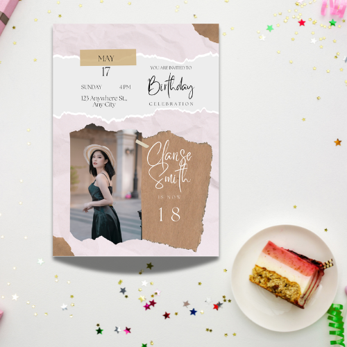 Birthday Invitation Card Digital Template 5