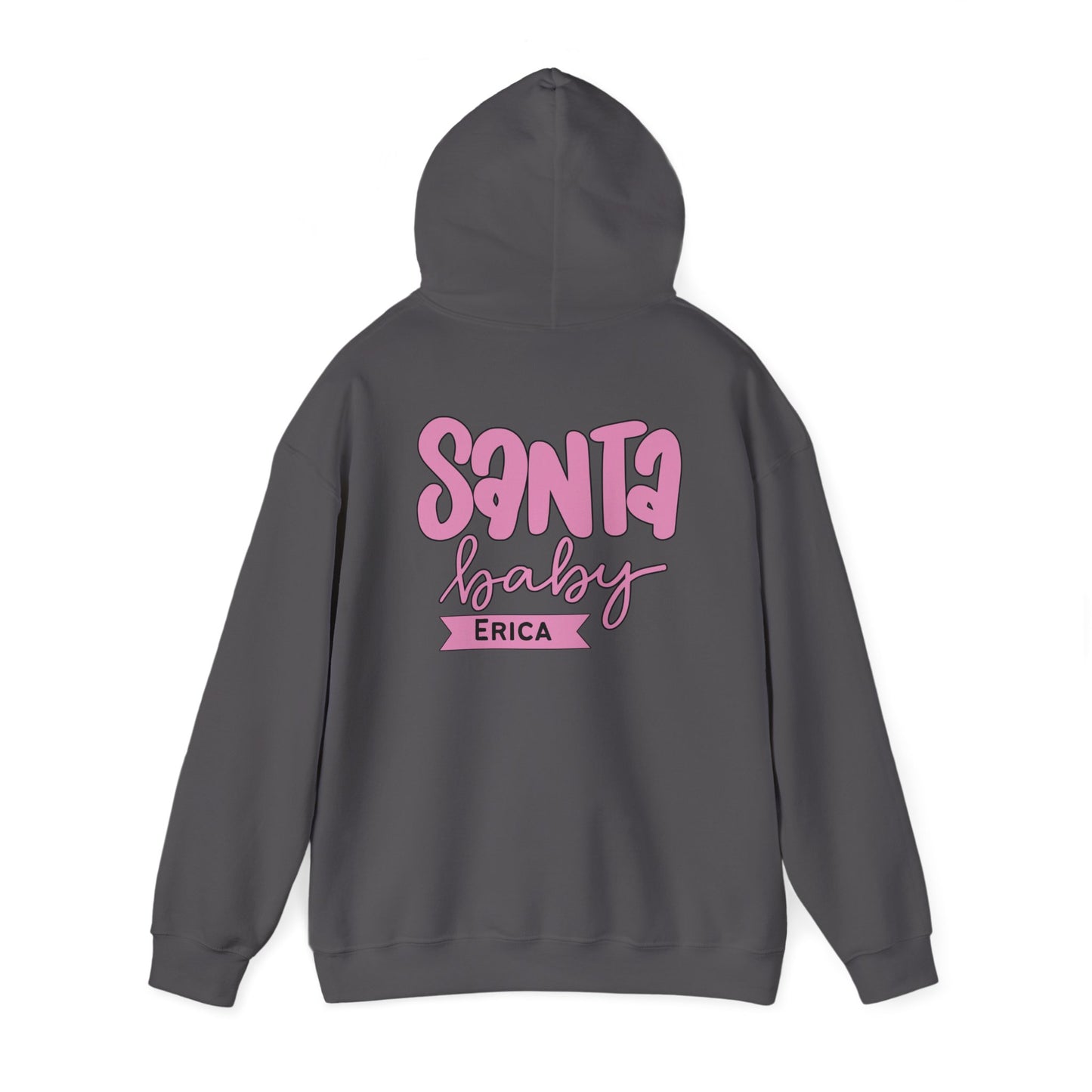 Unisex Heavy Blend Hooded Sweatshirt Santa baby Christmas 2024 with Custom Name