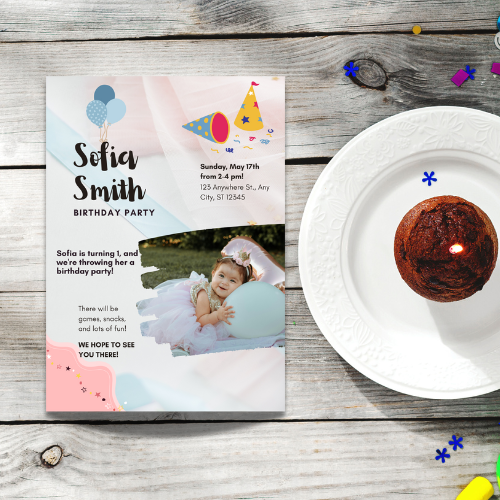 Birthday Invitation Card Digital Template 6