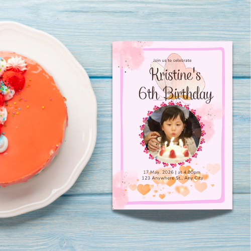 Birthday Invitation Card Digital Template 4