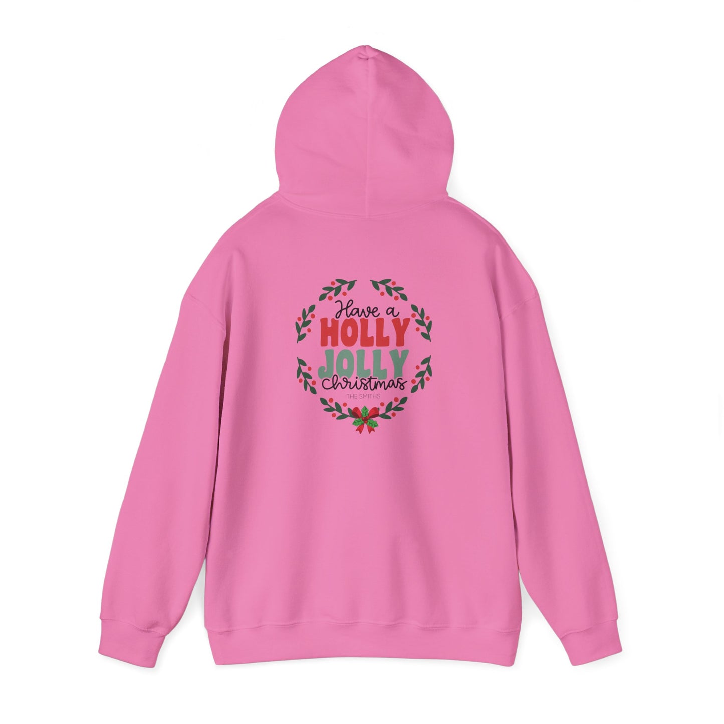 Unisex Heavy Blend Hooded Sweatshirt Have a Holly Jolly Christmas 2024 with Custom Name