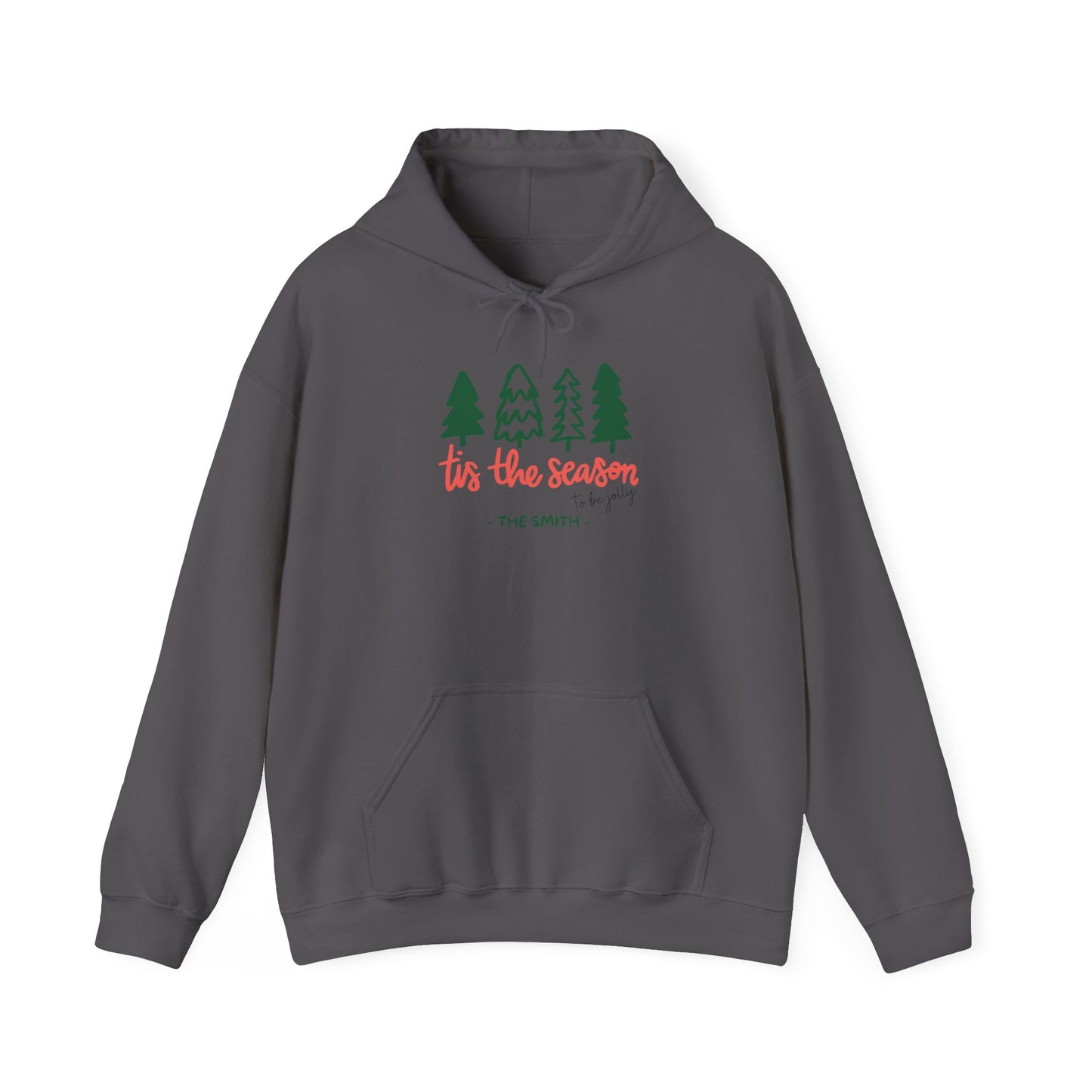 Unisex Heavy Blend Hooded Sweatshirt Tis The Season to be jolly Christmas 2024 with Custom Name