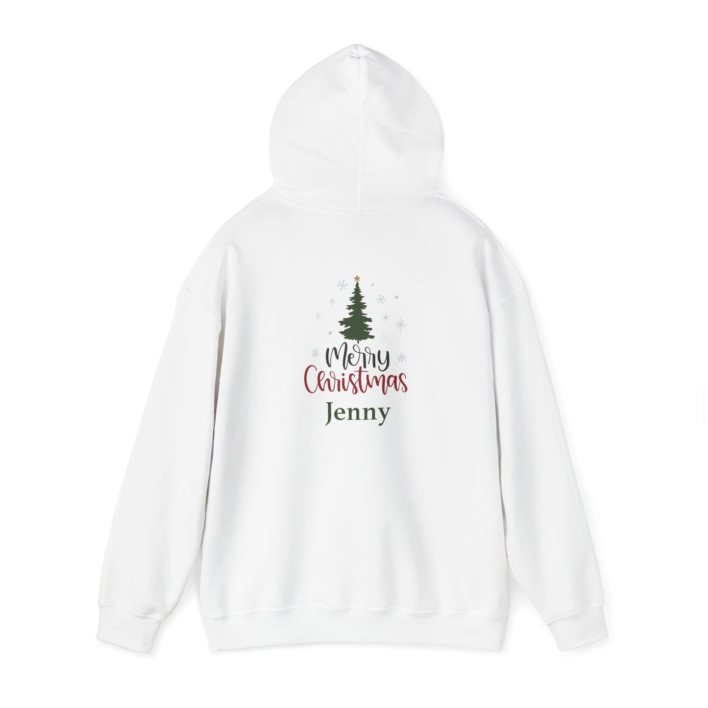 Unisex Heavy Blend Hooded Sweatshirt Christmas Design 2024 - Merry Christmas Tree with Custom Name