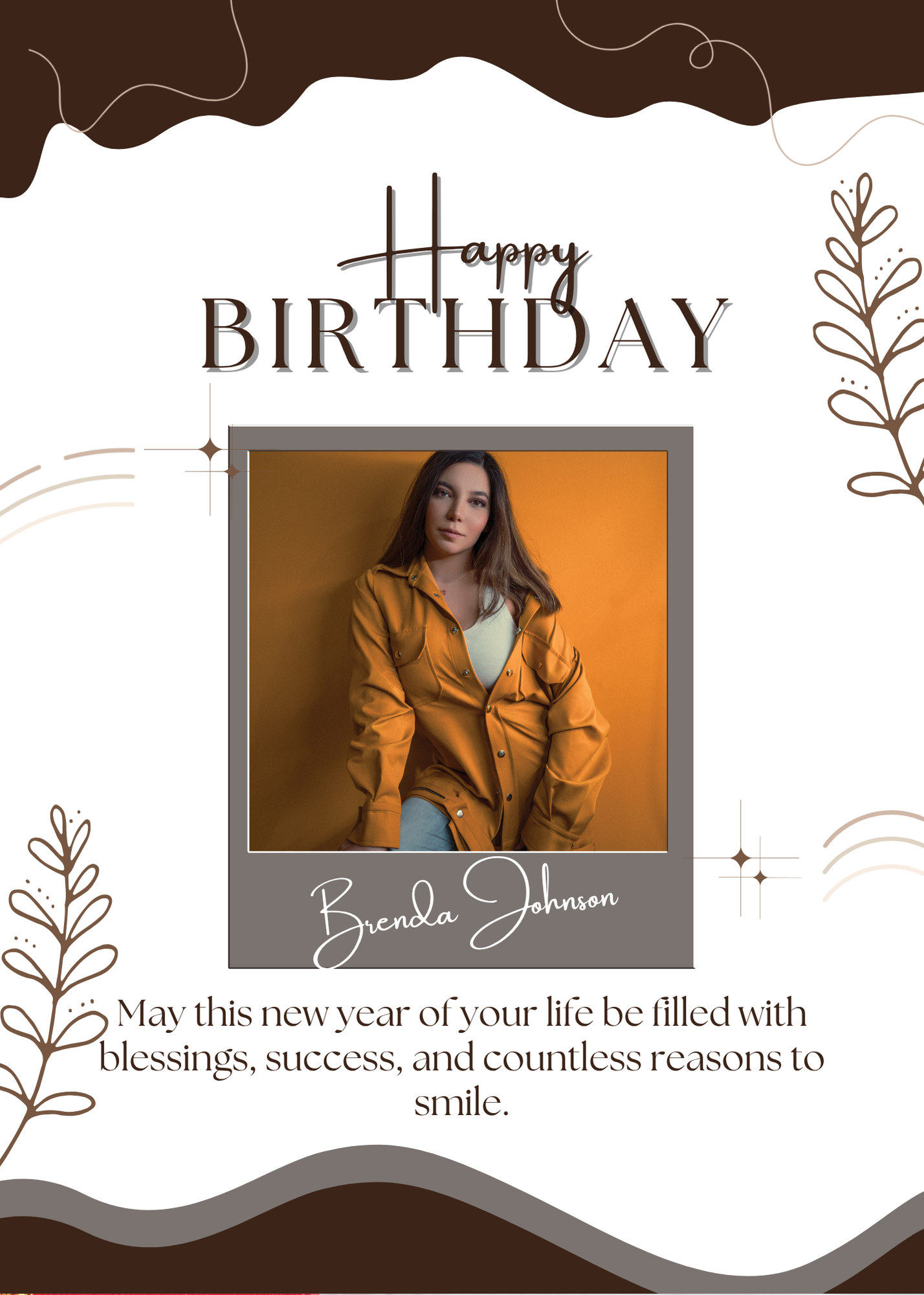 Birthday Card Digital Template 9