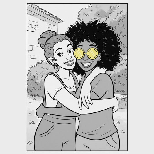 CANVAS 24x36 UPLOAD PORTRAIT (B&W Comic Style)