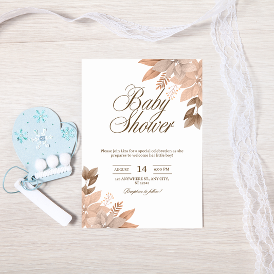 5X7 ANNOUNCEMENT FLORAL #3