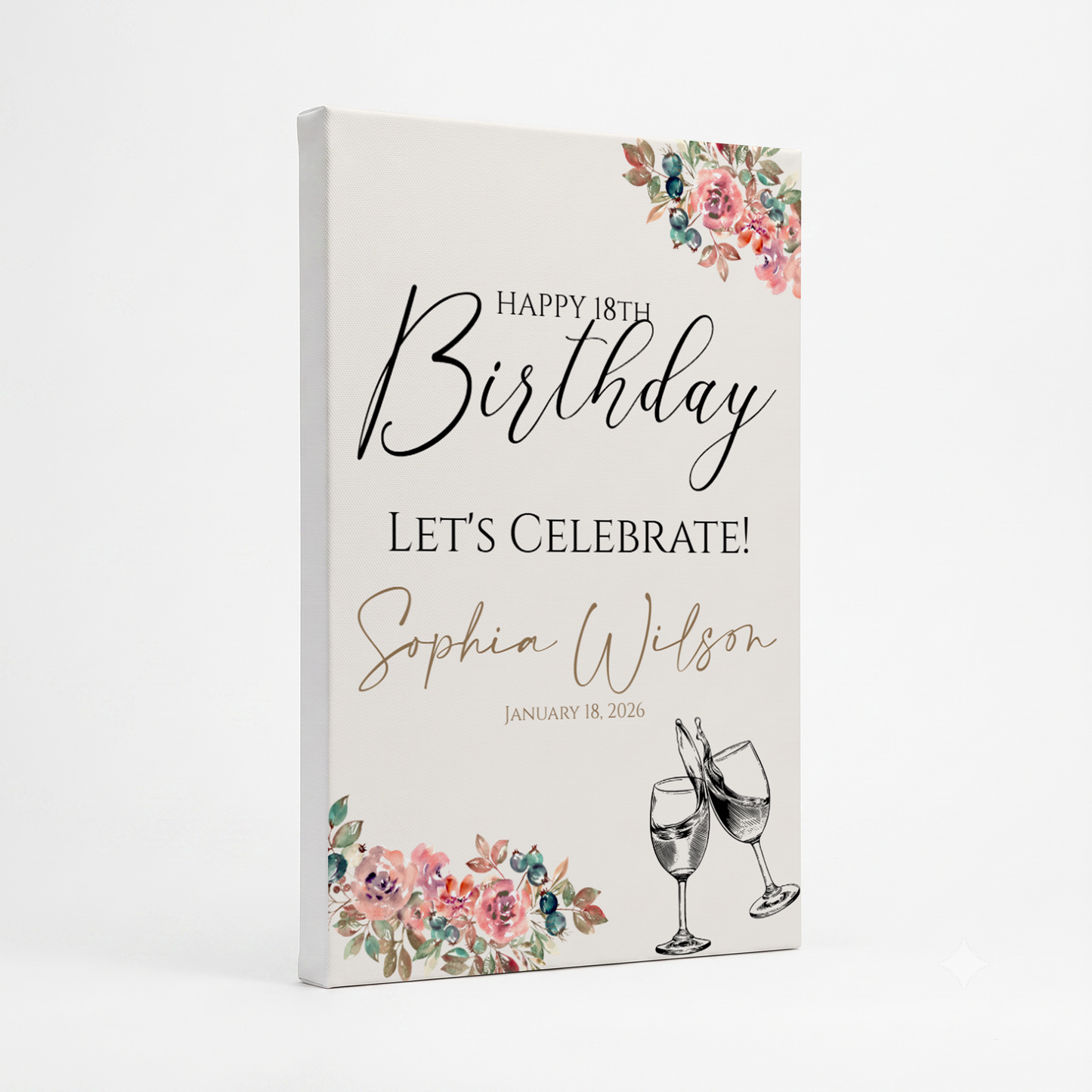 CANVAS 24X36 FLORAL DESIGN #1