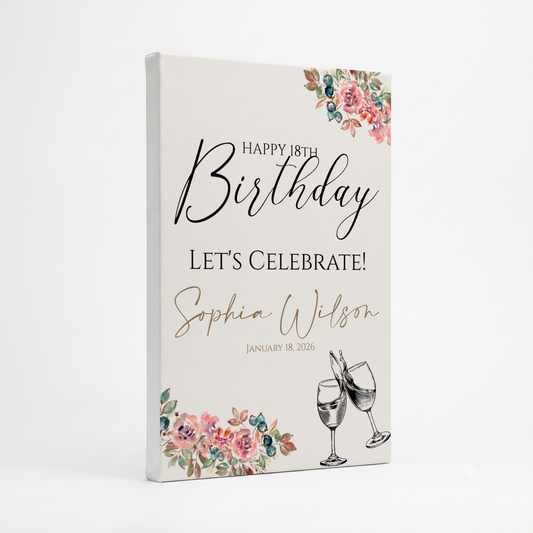 CANVAS 24X36 FLORAL DESIGN #1