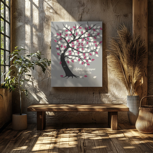 CANVAS 24X36 GUEST SIGNATURE WEDDING TREE