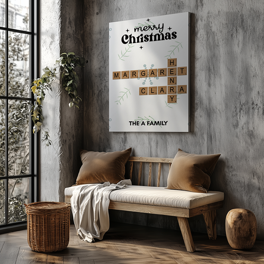 CANVAS 24x36 CUSTOM WEDDING CROSSWORD