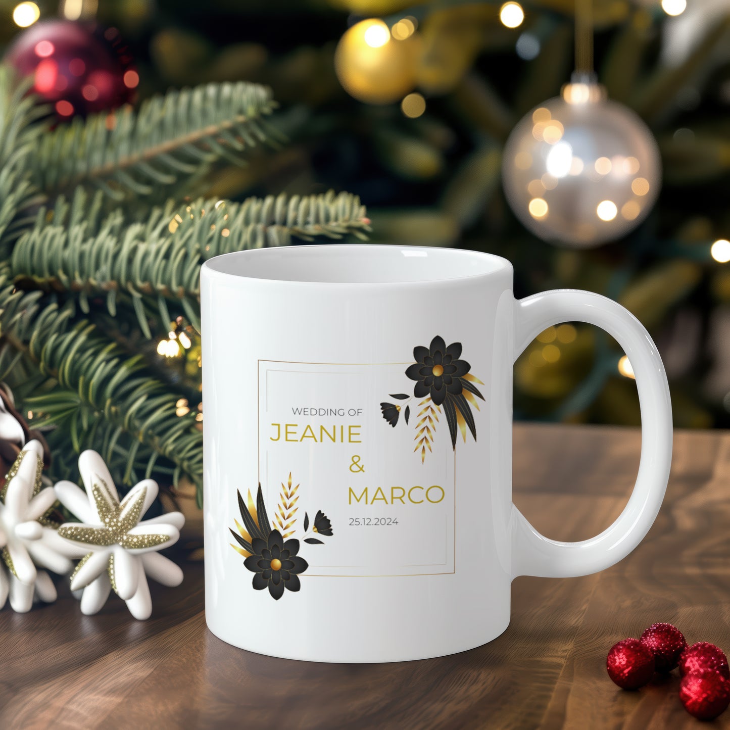 COFFEE MUG 11OZ WEDDING DESIGN #4