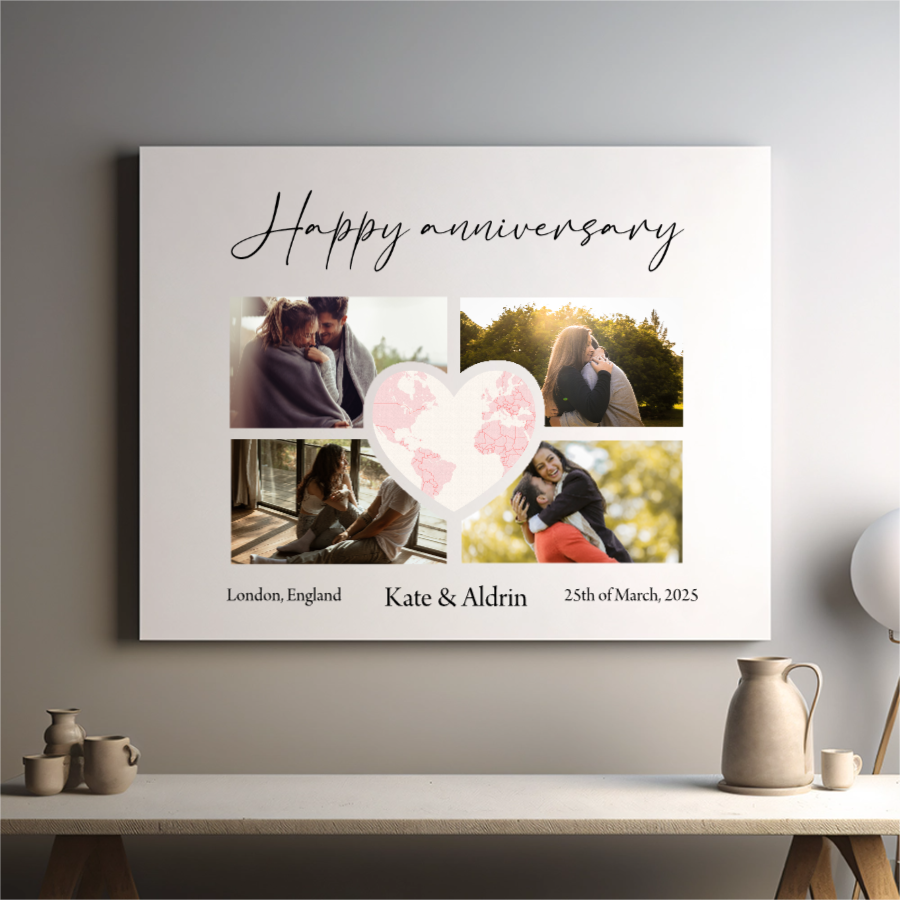 Canvas 24x36 Custom (Landscape) - Happy Anniversary