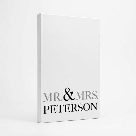CANVAS 24X36 MR & MRS GUEST SIGNATURE WEDDING DESIGN