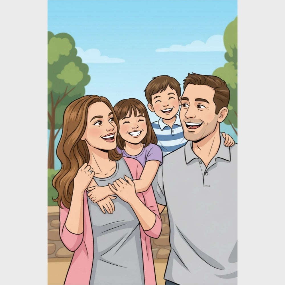 CANVAS 24x36 UPLOAD PORTRAIT (Cartoon Style)