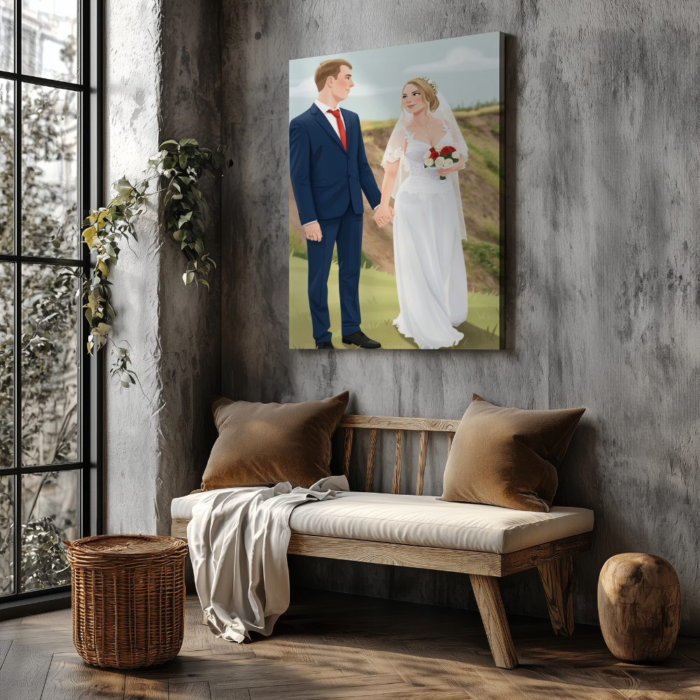 CANVAS 24x36 UPLOAD PORTRAIT (Cartoon Style)