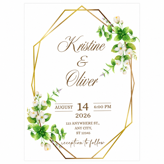 5X7 ANNOUNCEMENT FLORAL #4