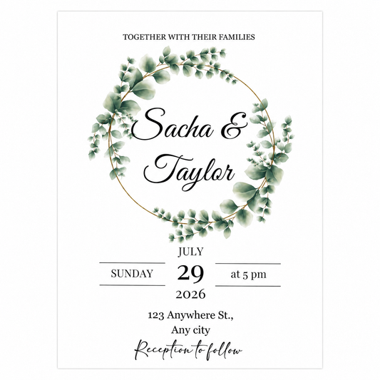 5X7 ANNOUNCEMENT FLORAL #2