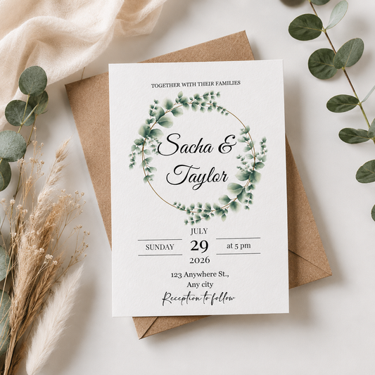 5x7 Announcement Floral #2