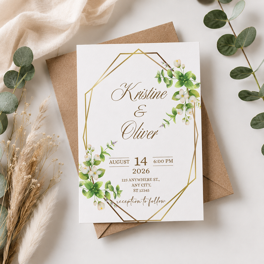5x7 Announcement Floral #4