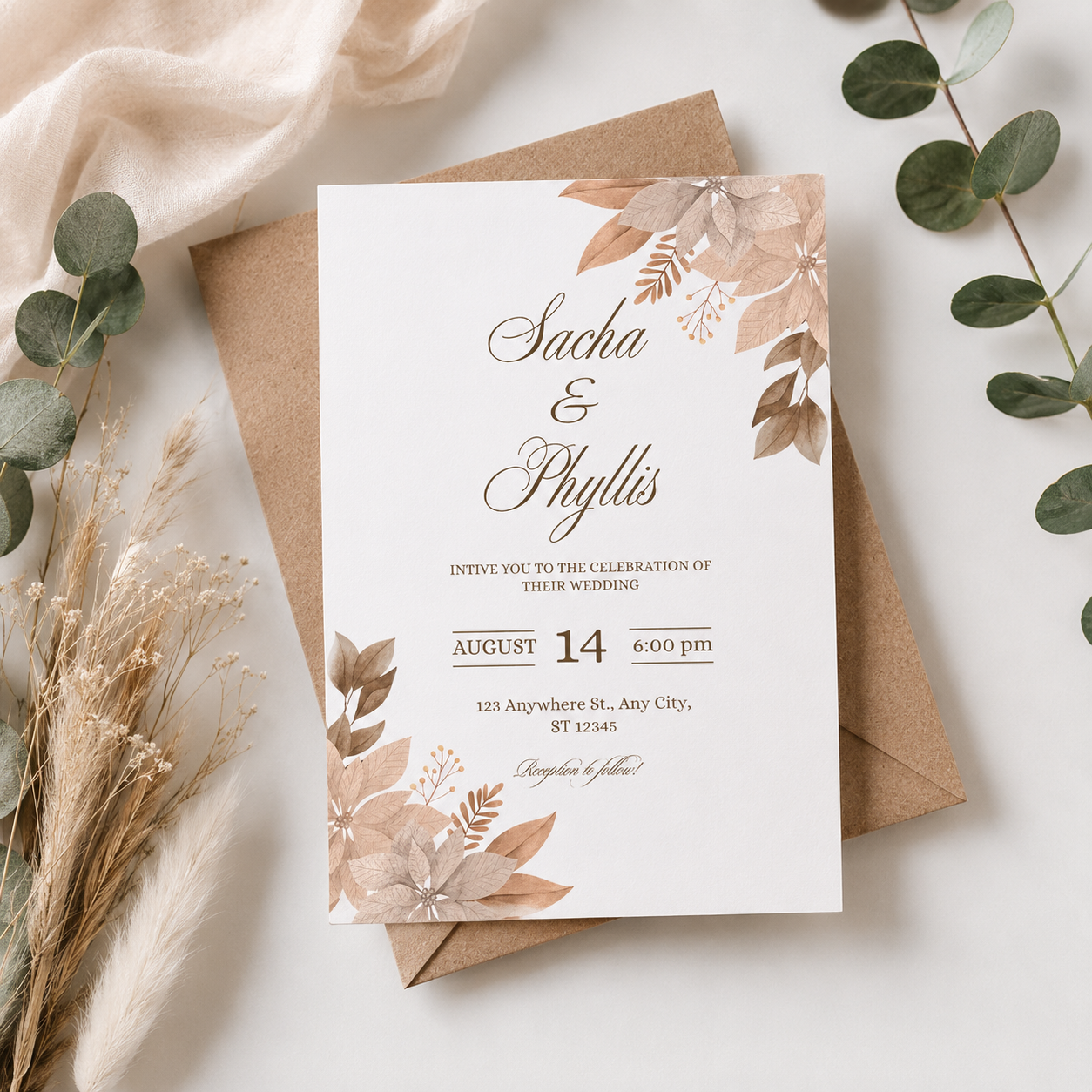 Floral Wedding Invitation 3