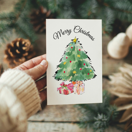 Christmas Card Digital Template 6