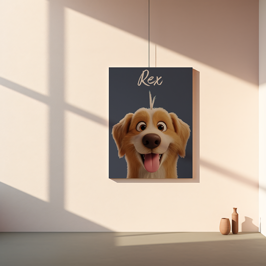 CANVAS 24x36 CUSTOM PET CANVAS WITH AI CARTOON FILTER