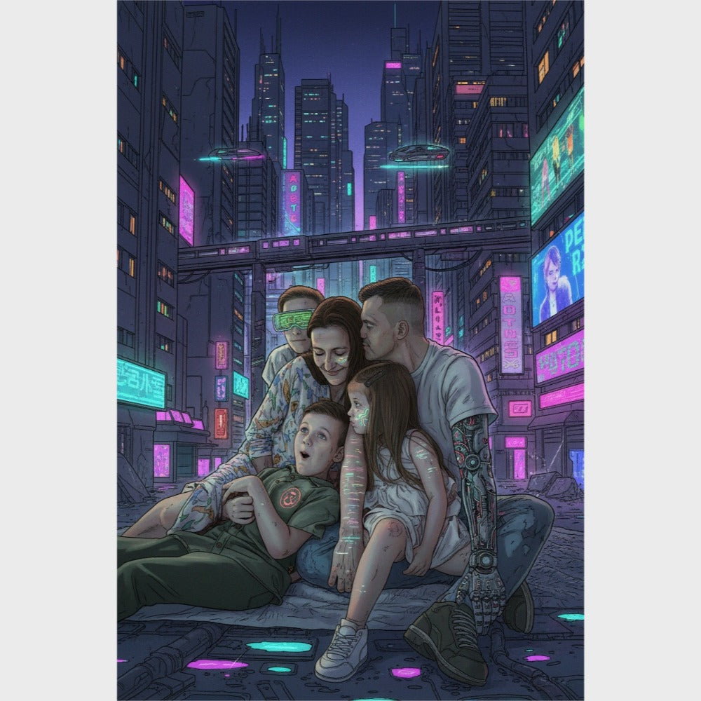CANVAS 24x36 UPLOAD PORTRAIT (Cyberpunk Style)